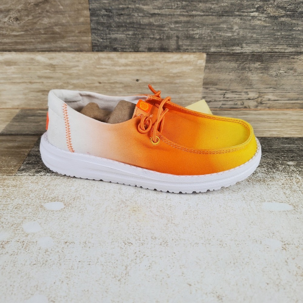 Hey Dude Wendy Candy Corn Toddler Loafers Shoes Size 13 C13 Orange Multi Sneaker
